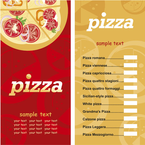 Pizza Menu elements vector 02 pizza menu elements element   