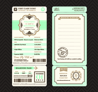 Aircraft Ticket design vector set 01 ticket aircraft   