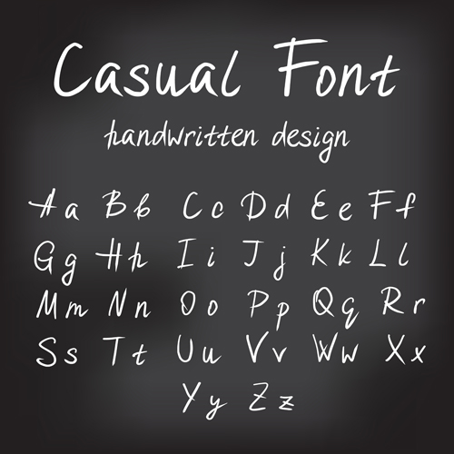 Casual alphabet hand drawing vector hand drawing casual alphabet   