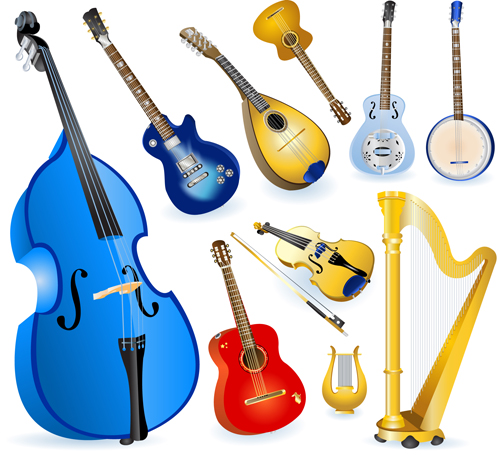 Different String Instruments elements vector set String Instruments string instruments elements element   