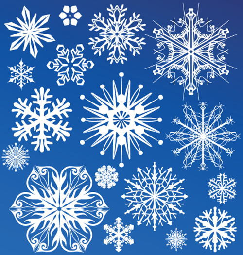 Different Snowflake elements vector graphics 04 snowflake elements element   