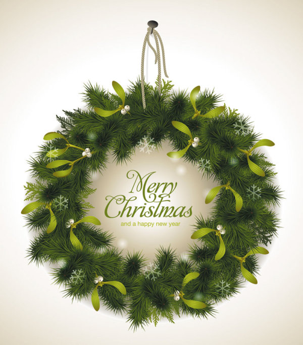 Set of Christmas Pine needles backgrounds vector material 02 Pine needles needles material christmas   