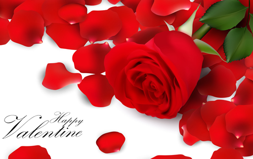 Rose petal valentines day background vector 01 valentines rose petal day background   