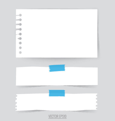 Simple note papers vector material set 03 simple paper note   