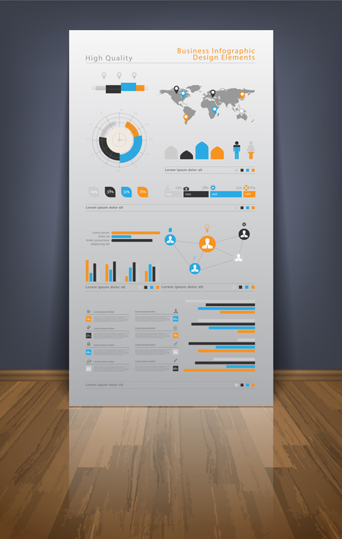 Business Infographic Templates vector set 02 templates template infographic business   