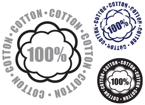 Guaranteed 100% cotton vector Label 04 guaranteed cotton   