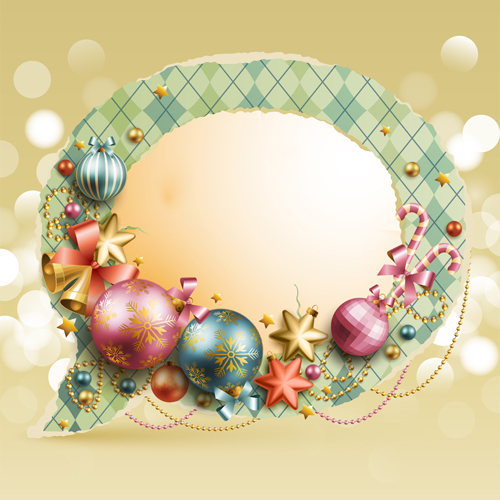 Christmas baubles text box vector graphics 05 text graphics christmas box baubles   