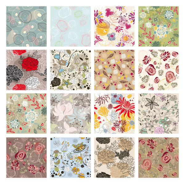 Floral Pattern vector Collection 02 pattern vector pattern floral pattern floral collection   