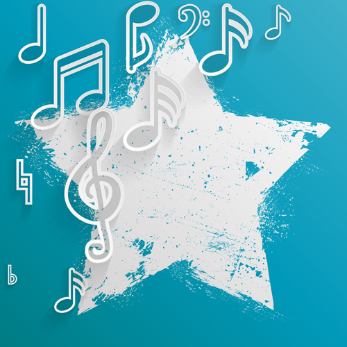 Elegant music note background vector set 02 note music elegant background vector background   