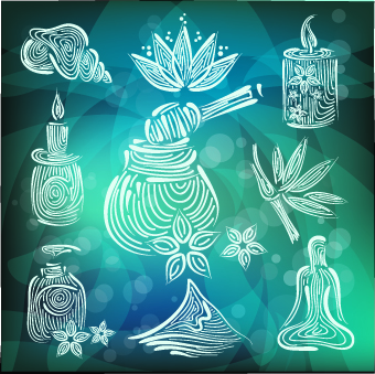 Creative Spa design element vector set 05 spa element design creative   