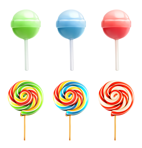Colored candies vector design material 01 colored candies   