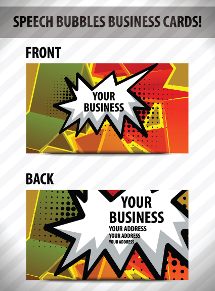 Creative Speech bubble business card vector graphic 03 speech creative business card business bubble   