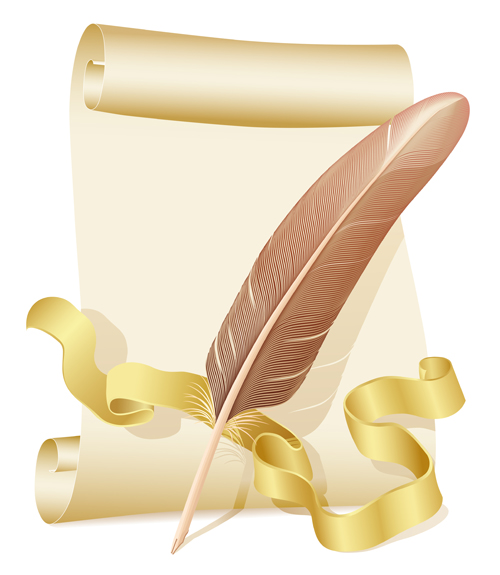 Creative scroll paper background vector set 07 scroll paper creative background vector background   