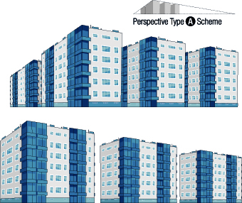 Skyscraper design scheme vector set 03 skyscraper scheme design   