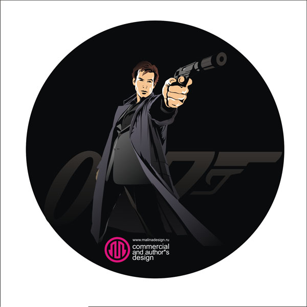 Elements of 007 movie characters Vector movie characters   