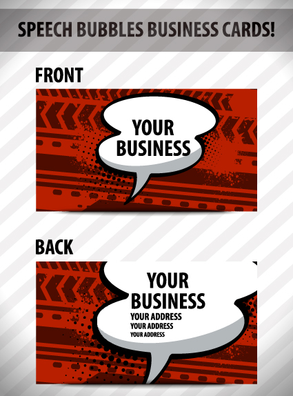 Creative Speech bubble business card vector graphic 02 speech creative card business card business bubble   
