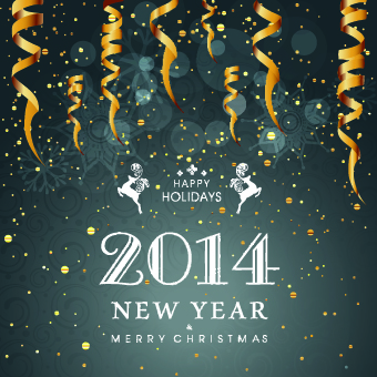 2014 New Year holiday vector background 02 Vector Background new year holiday background 2014   