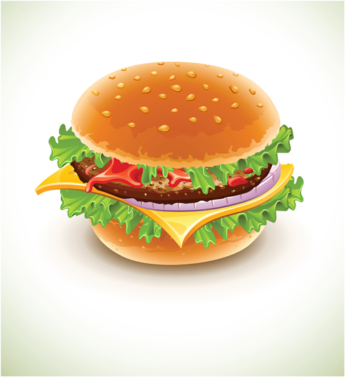 Delicious Fast Food vector set 03 food fast food Delicious   