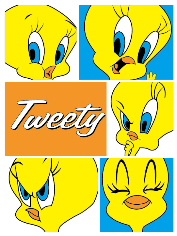 Cute tweety cartoon vector material tweety material cute cartoon   