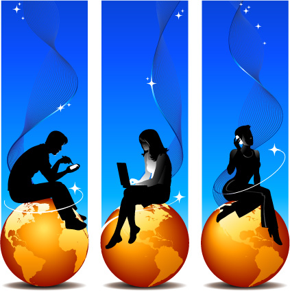 Elements of earth and people Vector the people earth and   