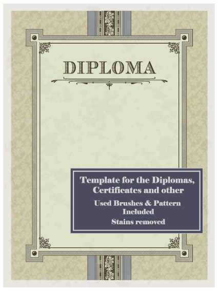 Set of Diploma Certificate Frame design vector 03 diploma certificate   