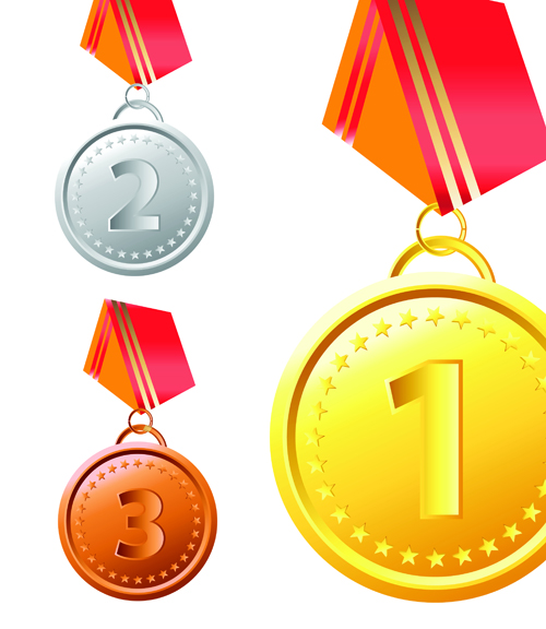 Different Award medal vector set 06 medal different award   