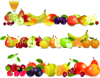 Realistic fruit vector Illustration set 03 vector illustration realistic fruit   