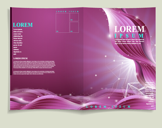 Purple corporate brochure cover vectors 01 purple cover corporate brochure   