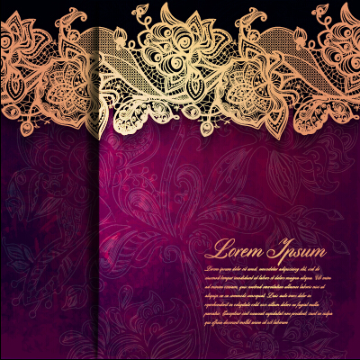 Vintage lace ornate background vector material 04 vintage vector material ornate material background vector background   