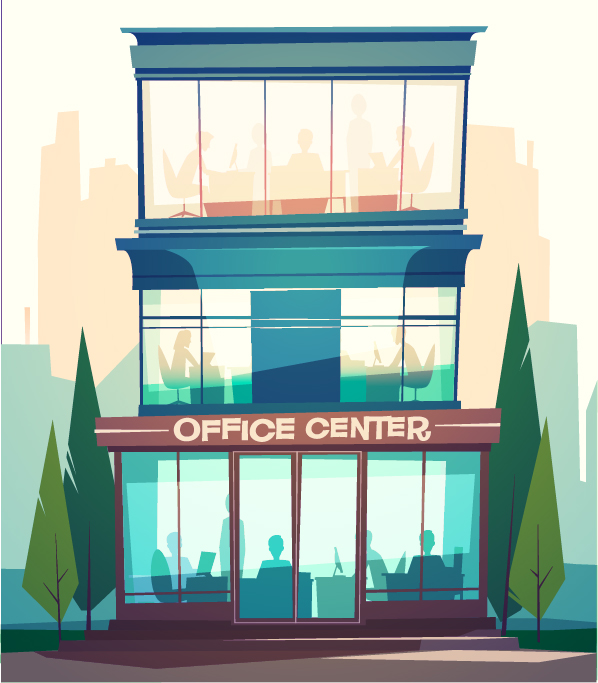 City building facades vector graphics 01 facades city building   