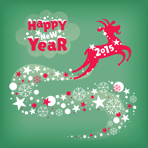 Goat 2015 year vector material year goat 2015   