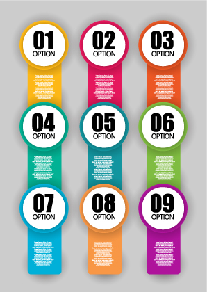 Best numbered business banner vector 02 numbered number business banner   
