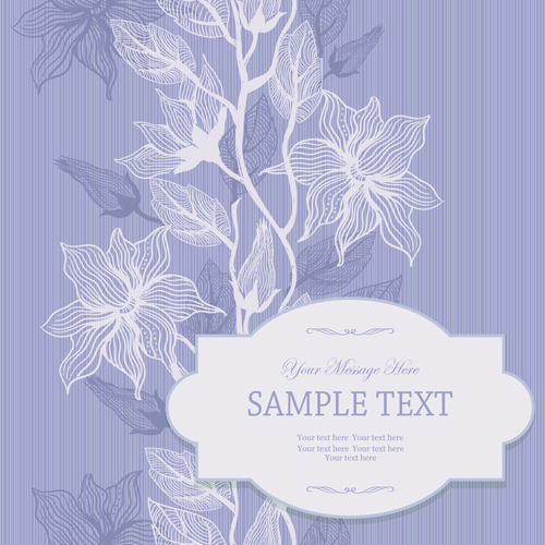 Purple floral ornaments cards vector 01 purple ornaments ornament floral cards   