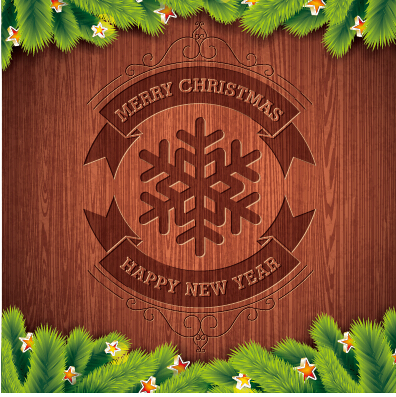 Wood background christmas and new year vector wood background wood new year christmas   