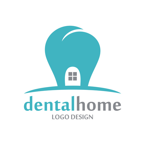 Dental home logos design vector 01 logos home design Dental   