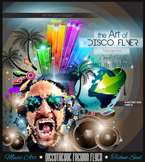 Fashion club disco party flyer template vector 04 template party flyer fashion club   