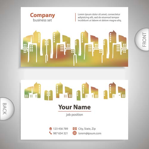 Building company business card vectors company business card business building   