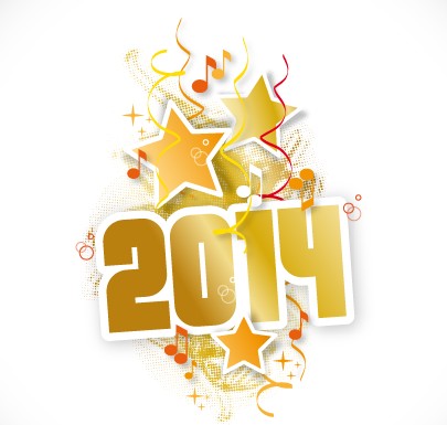 New Year 2014 design vector 04 year new year new 2014   