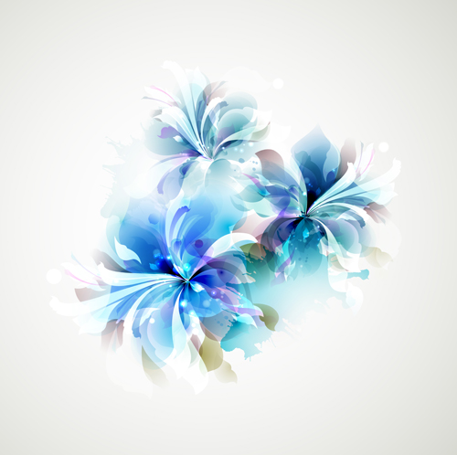 Blue flower backgrounds vector 04 flower background blue backgrounds background   