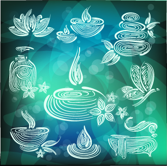 Creative Spa design element vector set 03 spa element creative   