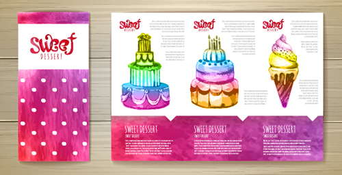 Hand drawn cake poster with card vector 04 poster hand drawn card vector card cake   