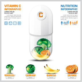 Creative vitamin with infographic vector 03 vitamin infographic creative   