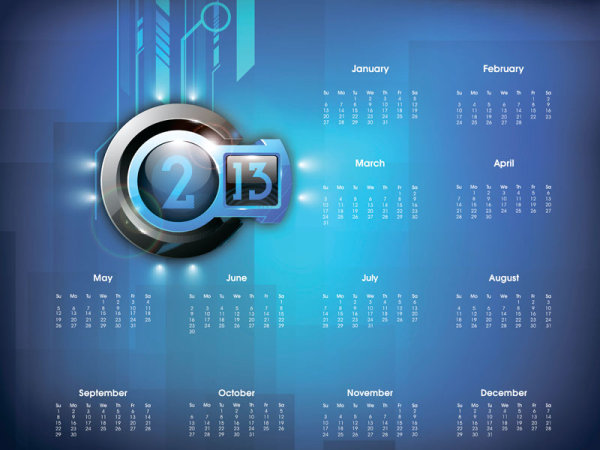2013 Creative Calendar Collection design vector material 06 material creative collection calendar 2013   
