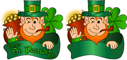 Happy St Patricks Day vector material set 06 patricks day material happy   