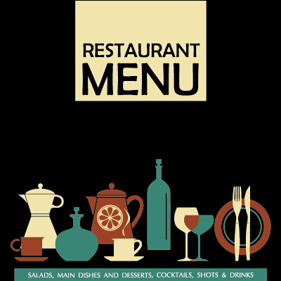 Modern restaurant menu vector cover set 01 restaurant modern cover   