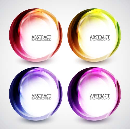 Round abstract modern art background vector   