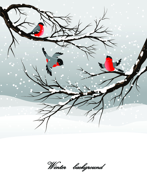 Beautiful winter natural vector backgrounds 06 winter Vector Background natural backgrounds background   