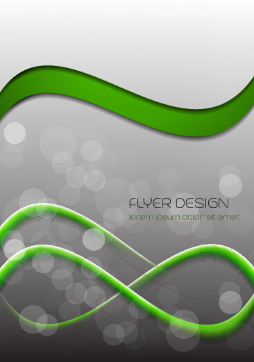 Dynamic lines flyer cover vector set 03 lines dynamic cover background   