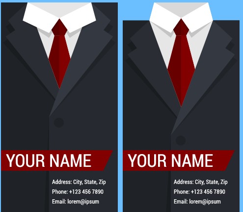 Creative suit with business cards vector set 09 suit creative business cards business card business   