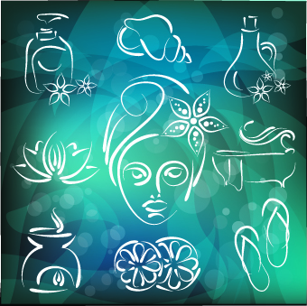 Creative Spa design element vector set 01 spa element creative   